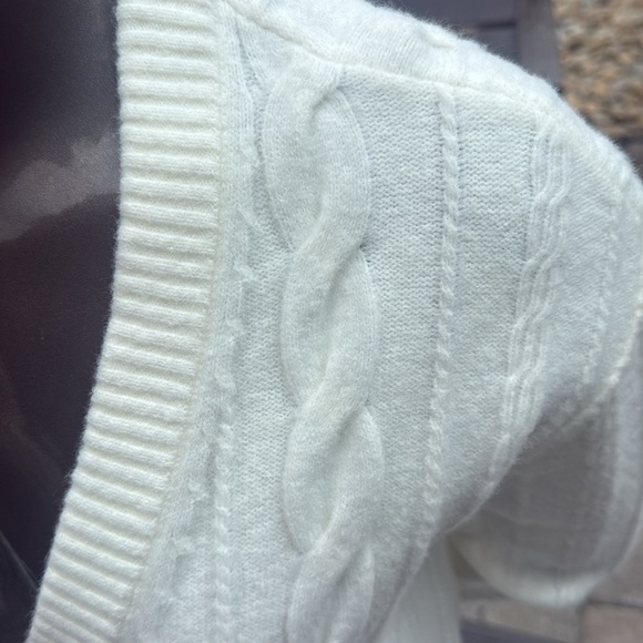 Talbots V neck cable Knit Cardigan sweater EA108 - Picture 5 of 8